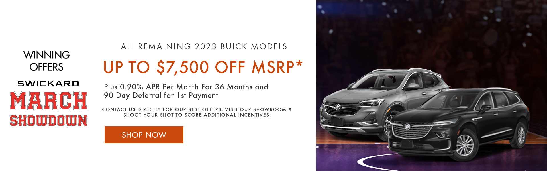 Up to $7,500 off MSRP* All Remaining 2023 Buick Models